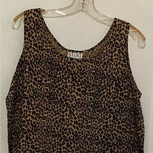 Stunt Collection Cheetah 100% silk shell top. #0078